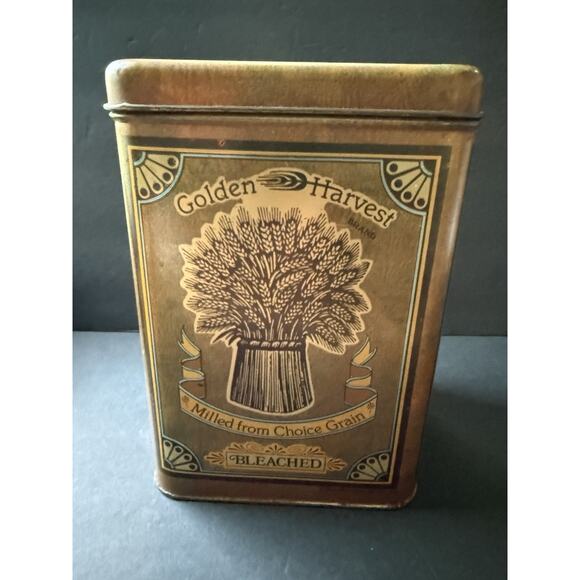 Cheinco Other - Vintage 1977 Cheinco Golden Harvest Flour Tin Canister Retro Farmhouse Cottage